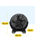 Vloerventilator 50 cm – 3 snelheden – kantelbaar