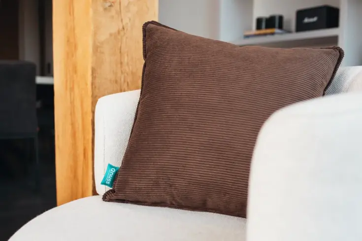 Qnuss Warmtekussen Ribstof 45x45
