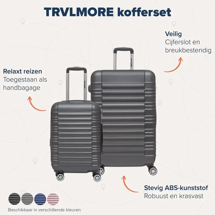 TRVLMORE Kofferset - 2 Delig - 38L