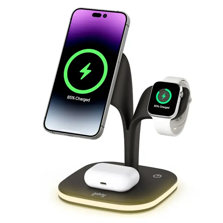 Draadloos Qi Oplaadstation 5-in-1 - 15W Snellader