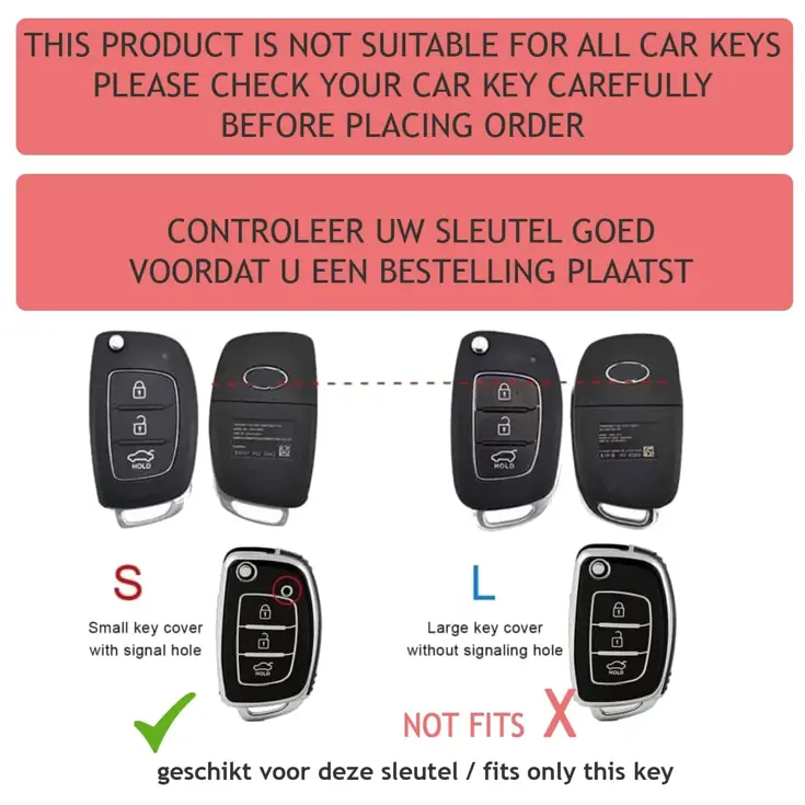 TPU Sleutelhoesje voor Hyundai wit B3N