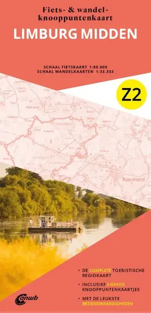 Fiets en wandelknooppuntenkaart Z2 Limburg midden