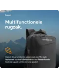 Rugzak met 17" laptopvak en antidiefstal vak