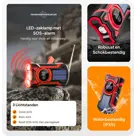 Noodradio met solar dynamo Bluetooth en powerbank