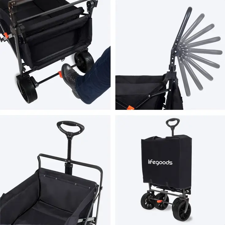 Bolderkar – Tot 120KG – 90L – Zwart