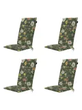 Julliete - Tuinstoelkussen Hoge Rug - Set van 4