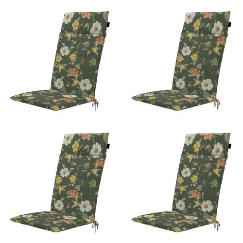 Julliete - Tuinstoelkussen Hoge Rug - Set van 4