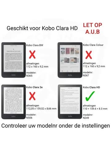 Ereader Hoesje - SleepCover Kobo Clara HD