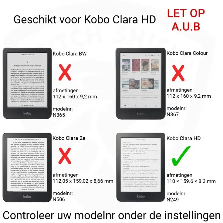 Ereader Hoesje - Premium Case Kobo Clara HD