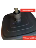 Parasol Zwart + Verrijdbare Voet + Hoes