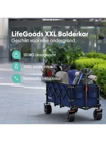 LifeGoods Bolderkar - 150KG