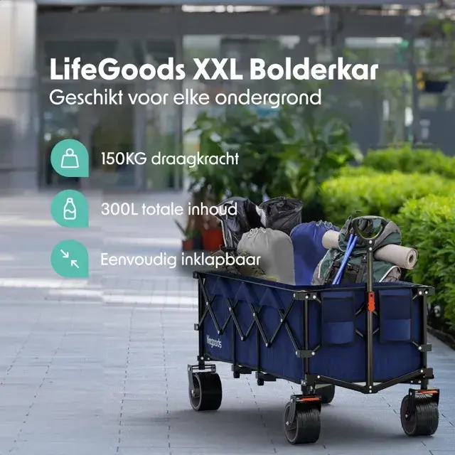 LifeGoods Bolderkar - 150KG