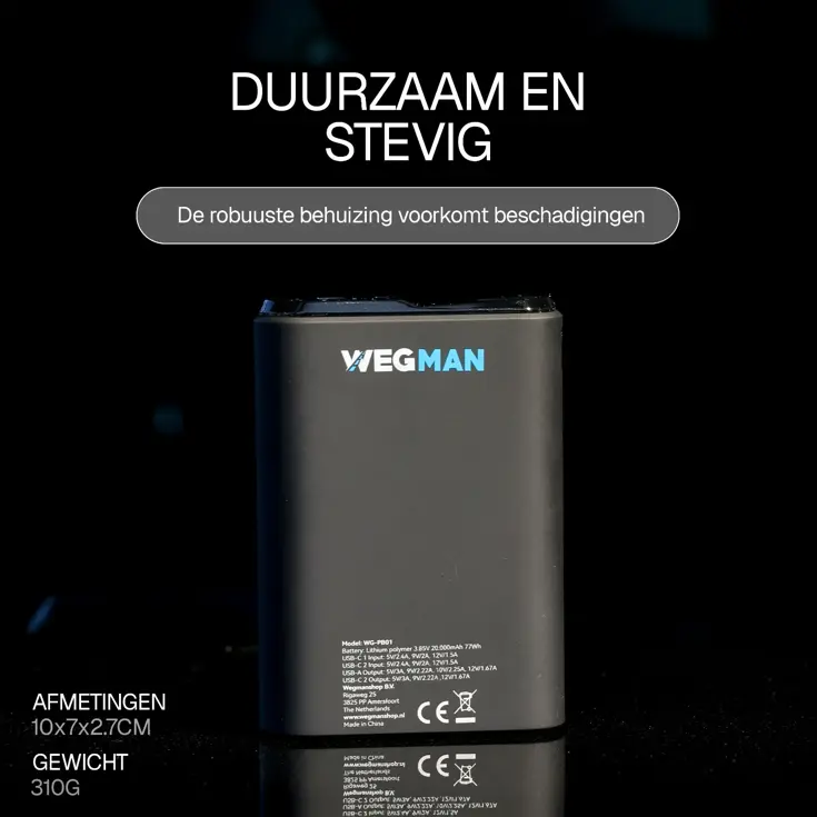 Snellader Powerbank 20000 mAh - 22.5W