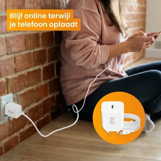 USB-C Kabel 1 meter met USB-C Adapter