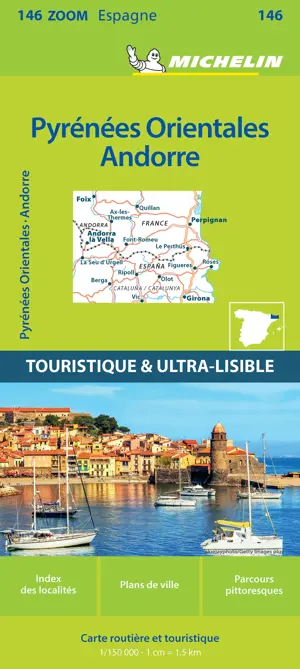 Kaart Zoom 146 Pyrenees Orientales - Andorra