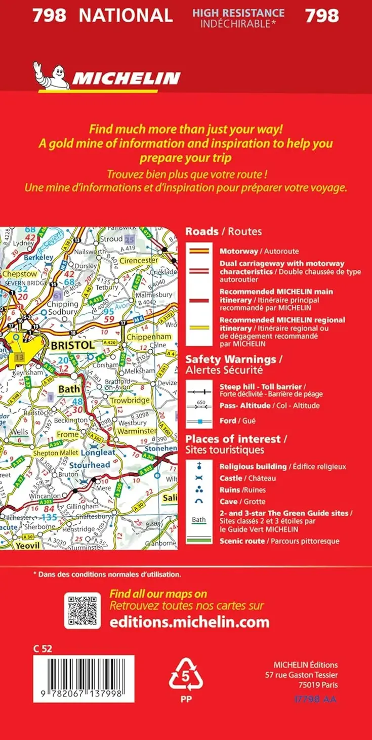 Kaart National 798 kaart Groot-Brittannië