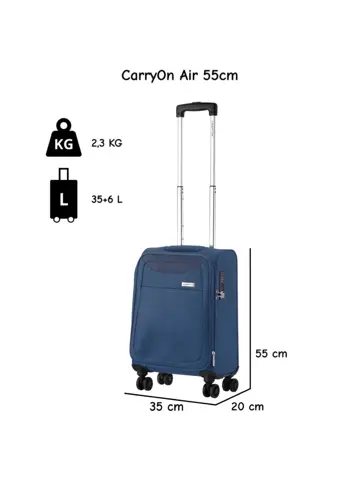 Air Zachte handbagage koffer 55cm