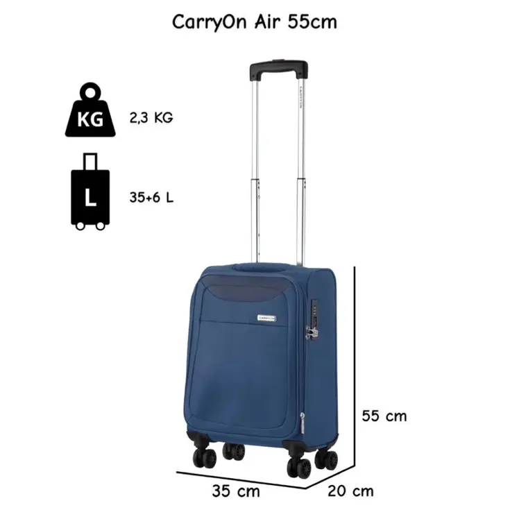 Air Zachte handbagage koffer 55cm