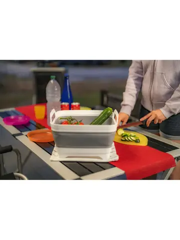 Opvouwbare afwasbak met zeefplug - 12 liter