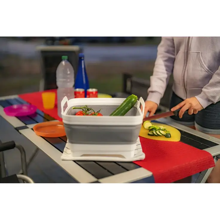 Opvouwbare afwasbak met zeefplug - 12 liter