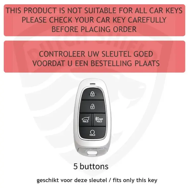 TPU Sleutelhoesje voor Hyundai zwart E5