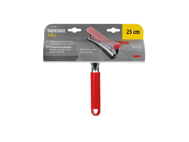 Metalen trekker 25 cm met rubberen blad