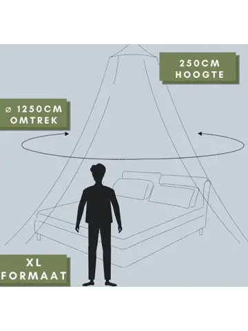 Tweepersoons Klamboe - 2 persoons - Wit