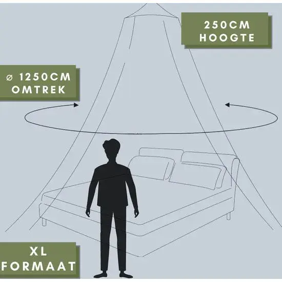 Tweepersoons Klamboe - 2 persoons - Wit
