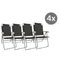 Campingstoelen 4x - Verstelbaar -