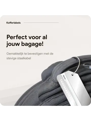 Aluminium kofferlabels – 5 stuks