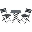 ERRO Bistrotafel 62x62cm - zwart - houtlook