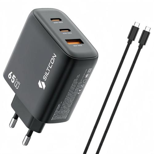 Snellader - 65W - 2x USB-C + USB-A