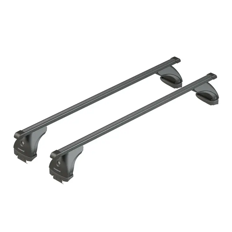 FLY Model Dakdrager bagagedrager compatibel met Volkswagen T5 Multivan 2003-2015 Spoorstaven Zwart Aluminium 2 Staven - Europe SARL
