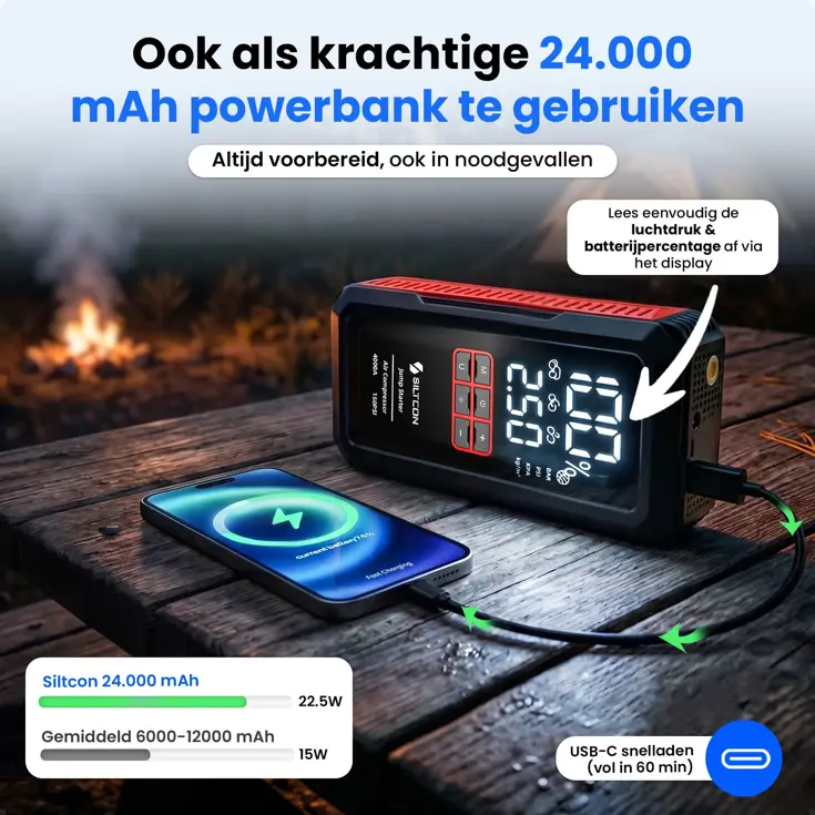 Jumpstarter - Compressor - 4000A & 10,8 Bar
