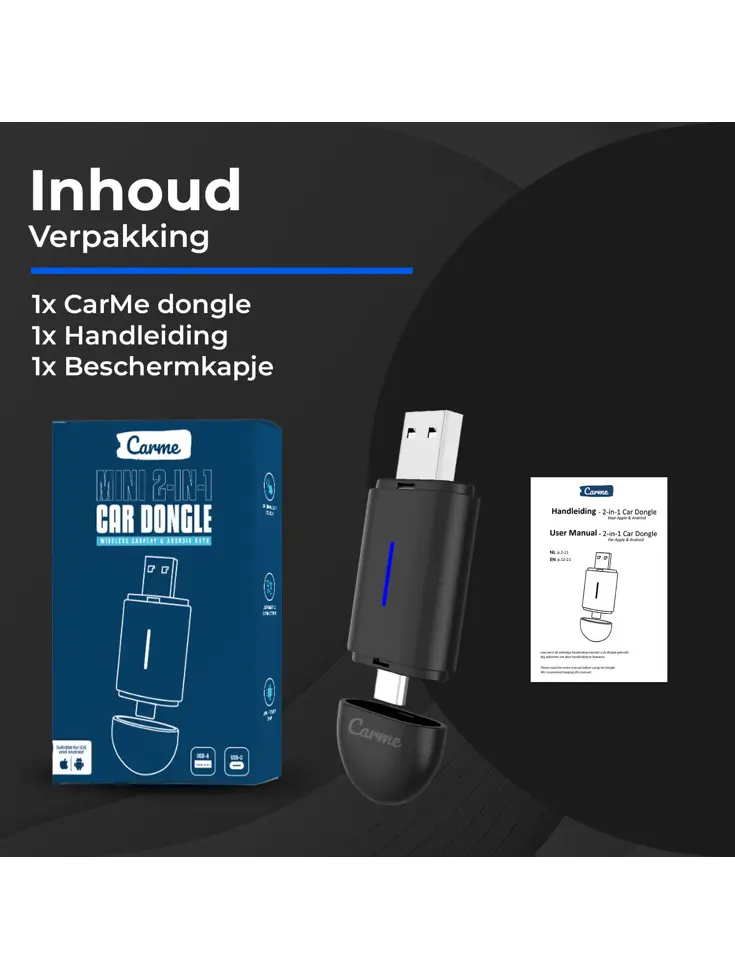 Mini 2-in-1 CarPlay & Android Auto Dongle