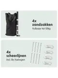 Partytent met Zijwanden – 3x4.5 m – Beige