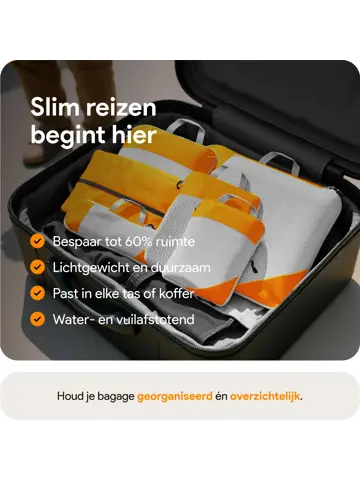 Packing cubes compressie set – 6-delig – Oranje