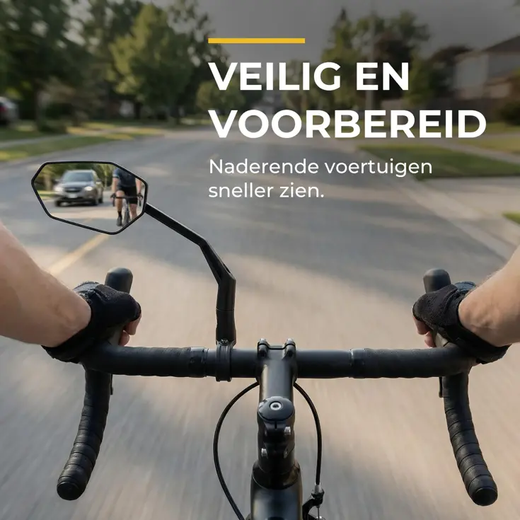 Spiegel voor Fietsstuur - Links - 20 mm tot 23 mm