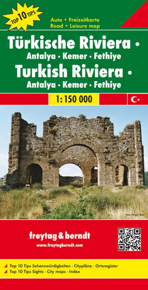 Wegenkaart Turkse Rivièra Kemer Fethiye