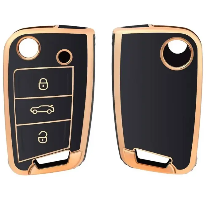Dutch Shield Sleutelhoesje  VW Skoda   goud B3