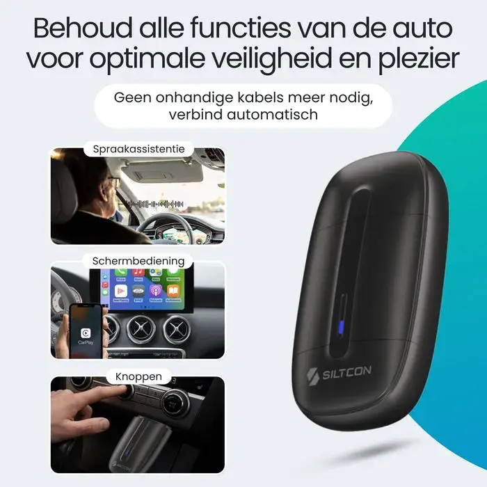 Mini CarPlay & Android Auto Dongle - Zwart