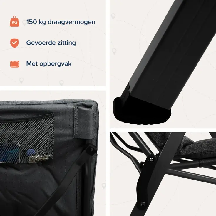 Campingstoel Luxe 2-Pack incl. Draagtas