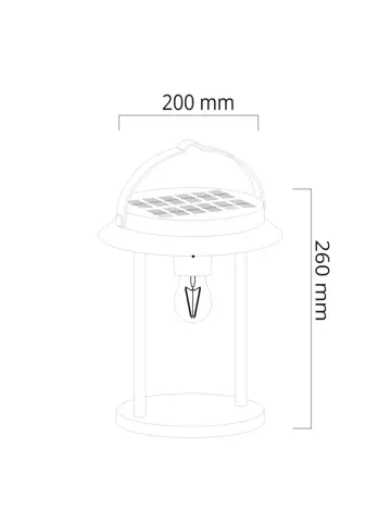 Brendz hang- en tafellamp Tampa - Rond