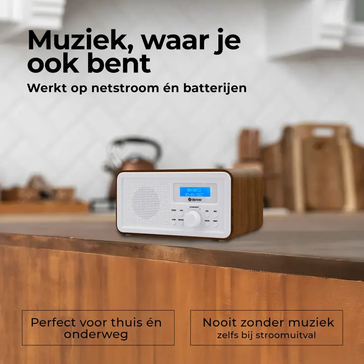 DAB+/FM Radio Wekkerfunctie 40 voorkeurszenders