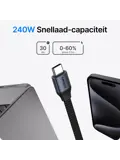 Connect C510 - USB-C Kabel plat - 240W 2M