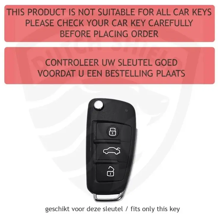 TPU Sleutelhoesje voor Audi zwart C3
