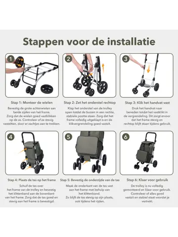 Boodschappentrolley deluxe – 60 liter