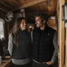Infrarood verwarmde Bodywarmer Man - Zwart