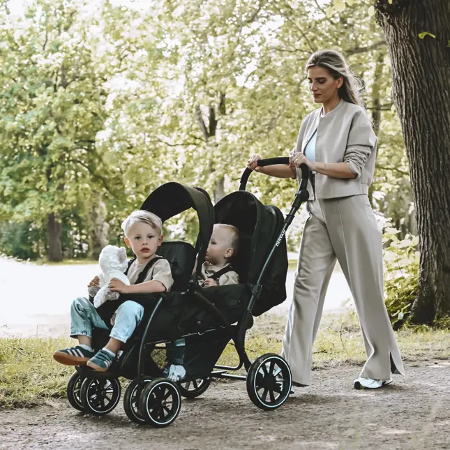 Luxe Elena dubbele buggy - Compact - Lichtgewicht