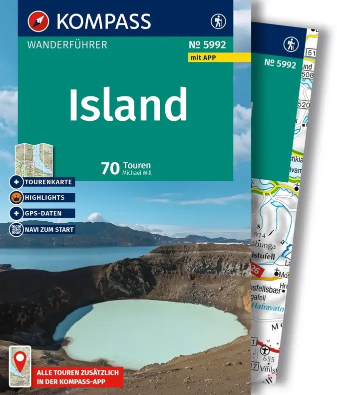 Kompass Wanderführer 5992 Island (IJsland)